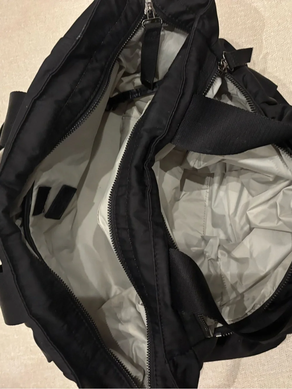 Athleta Black Tote Bag with Top Handles